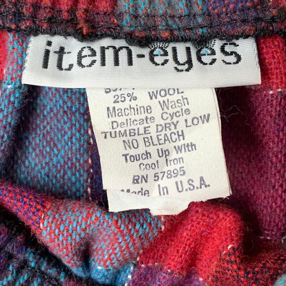 Vintage Item-Eyes Plaid Midi Skirt - Picture 10 of 14